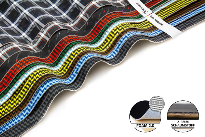indivitara® Premium Art Foam - selbstklebender Mikrofaserstoff Premium - Meterware